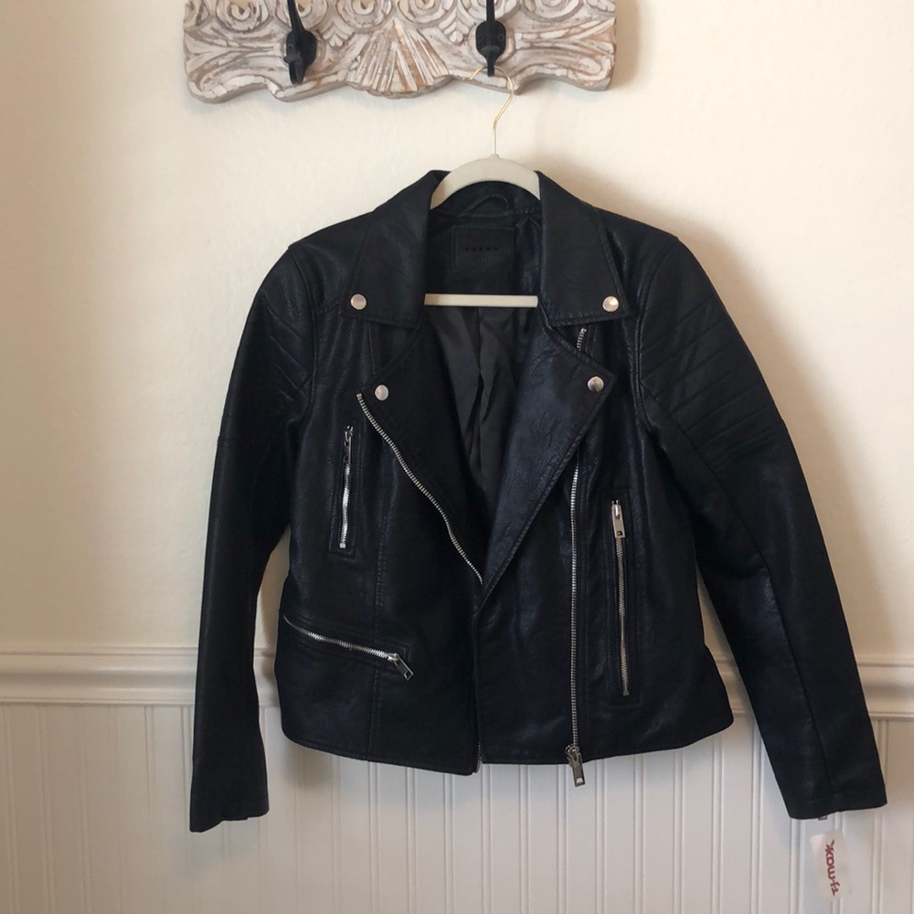 Black leather jacket